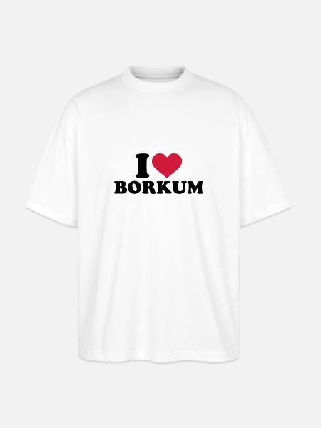 Borkum - Stanley/Stella Oversized Unisex Bio T-Shirt Blaster 2.0 - Weiß