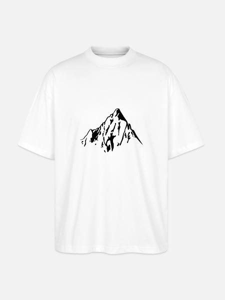 Felsiger Berggipfel - Stanley/Stella Oversized Unisex Bio T-Shirt Blaster 2.0 - Weiß
