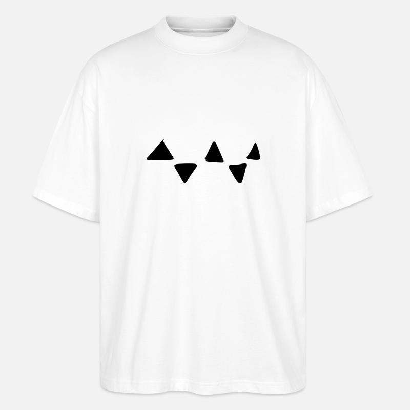 Motif triangulaire Formes triangulaires - T-shirt bio Blaster 2.0 coupe oversize Stanley/Stella Unisexe - blanc