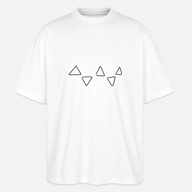Triangular pattern - Stanley/Stella Oversized Unisex Organic T-shirt Blaster 2.0 - white
