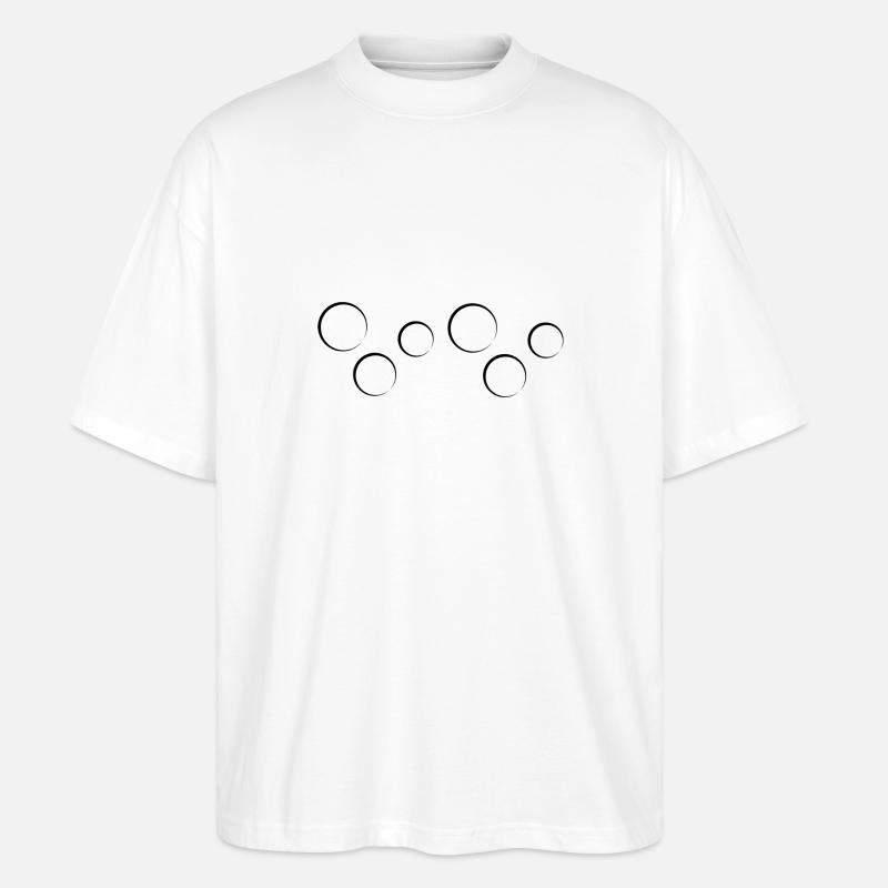 Six Circles Circle Shape Symbol - Stanley/Stella Oversized Unisex Organic T-shirt Blaster 2.0 - white