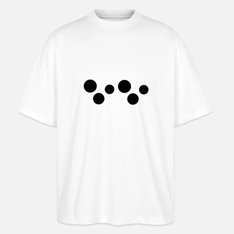 Six Circles Circle Shape - Stanley/Stella Oversized Unisex Organic T-shirt Blaster 2.0 - white