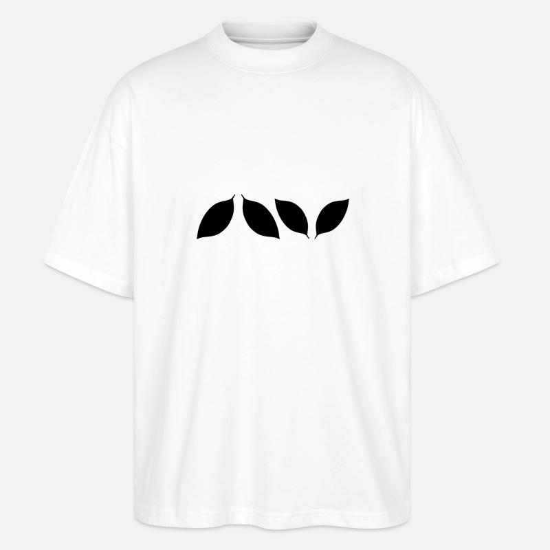 Four Leaves Leaf Icon Shapes - Stanley/Stella Oversized Unisex Organic T-shirt Blaster 2.0 - white