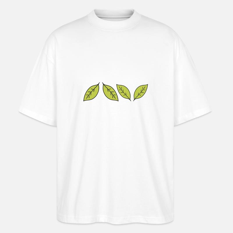 vier Blätter blatt symbol - Stanley/Stella Oversized Unisex Bio T-Shirt Blaster 2.0 - Weiß
