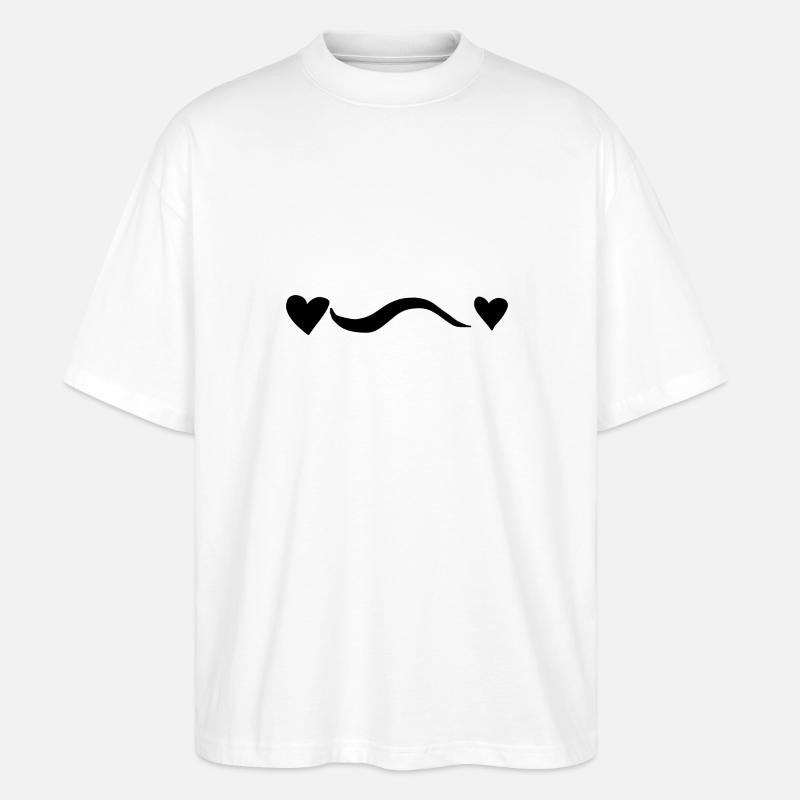 Heart Line Wave Hearts - T-shirt bio Blaster 2.0 coupe oversize Stanley/Stella Unisexe - blanc