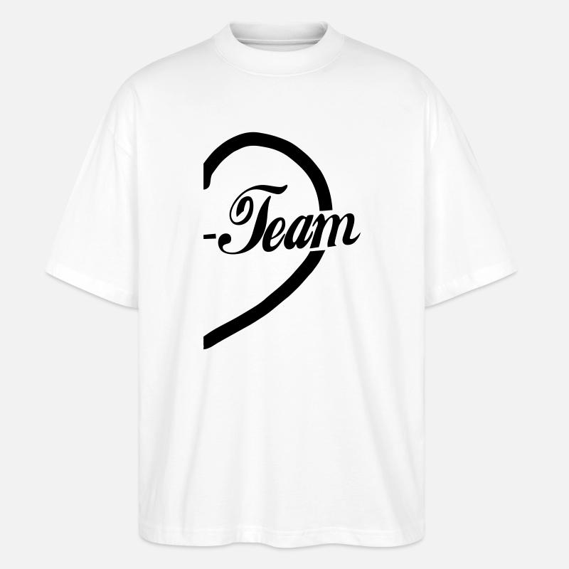Team-Herz - Stanley/Stella Oversized Unisex Bio T-Shirt Blaster 2.0 - Weiß