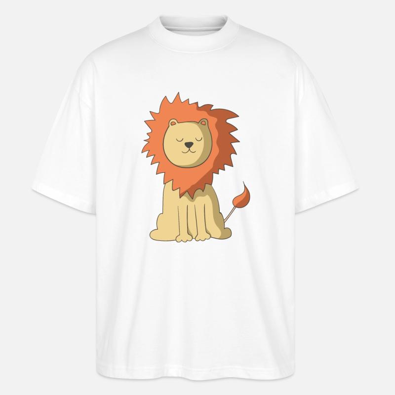 Löwe - Stanley/Stella Oversized Unisex Bio T-Shirt Blaster 2.0 - Weiß