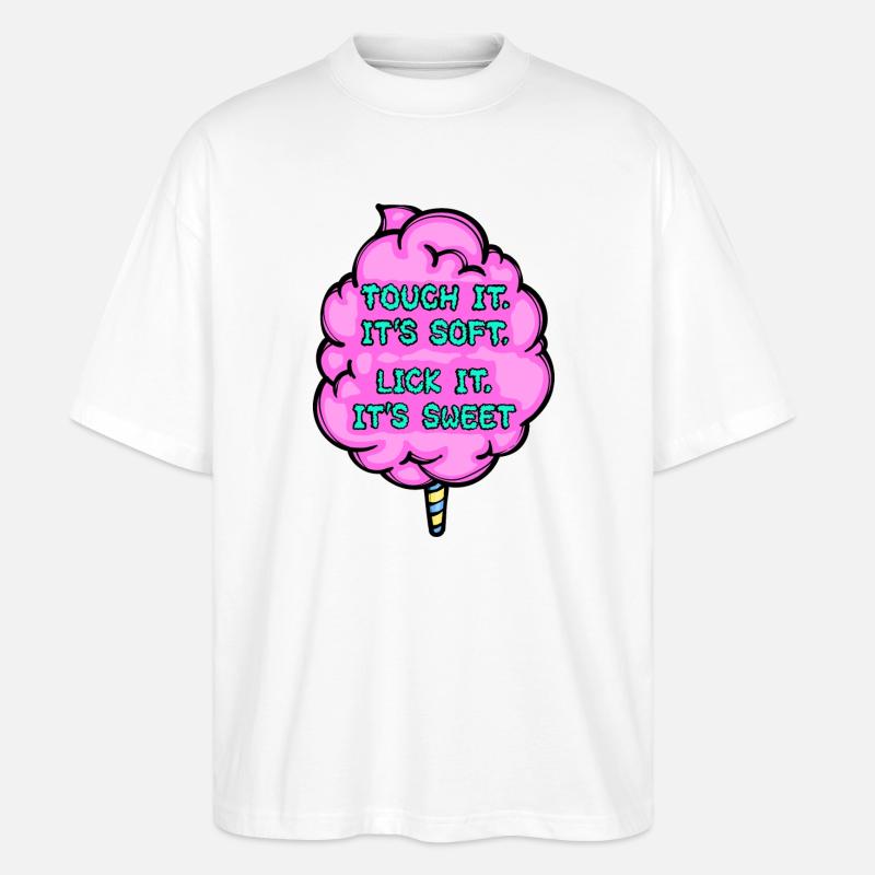 Nachspeise Konditor Zucker Statement Süßigkeiten - Stanley/Stella Oversized Unisex Bio T-Shirt Blaster 2.0 - Weiß