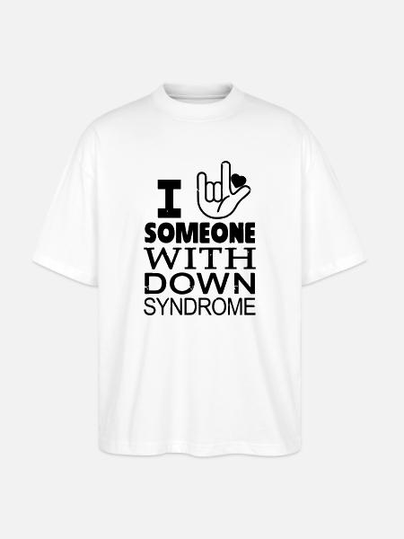 Down syndrome lovers - Stanley/Stella Oversized Unisex Organic T-shirt Blaster 2.0 - white