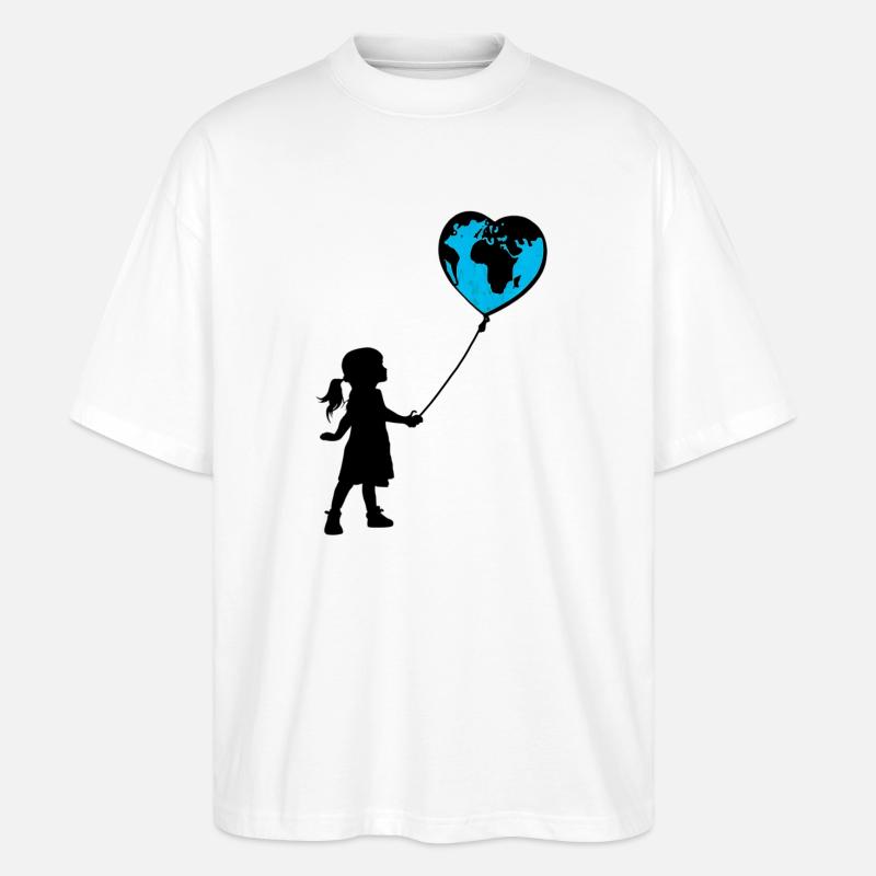 Planet Erde - Stanley/Stella Oversized Unisex Bio T-Shirt Blaster 2.0 - Weiß