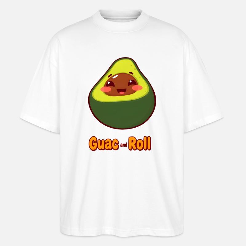 Guac und Roll Avocado Design - Stanley/Stella Oversized Unisex Bio T-Shirt Blaster 2.0 - Weiß
