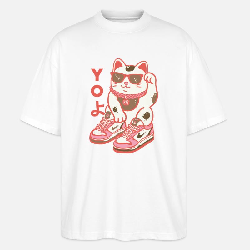 Sunny Cat Sneaker Squad - Stanley/Stella Oversized Unisex Bio T-Shirt Blaster 2.0 - Weiß
