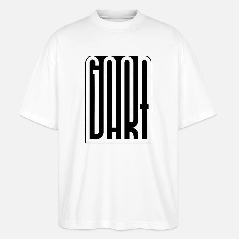 GOOD DARTS zwei in_ ins - Stanley/Stella Oversized Unisex Bio T-Shirt Blaster 2.0 - Weiß