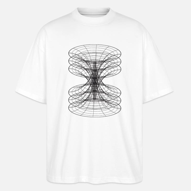 Warped Grid Sanduhr - Stanley/Stella Oversized Unisex Bio T-Shirt Blaster 2.0 - Weiß