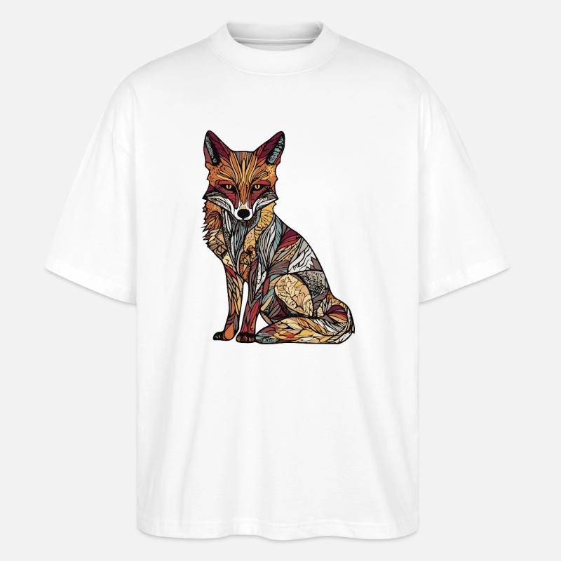 Fuchs - Stanley/Stella Oversized Unisex Bio T-Shirt Blaster 2.0 - Weiß