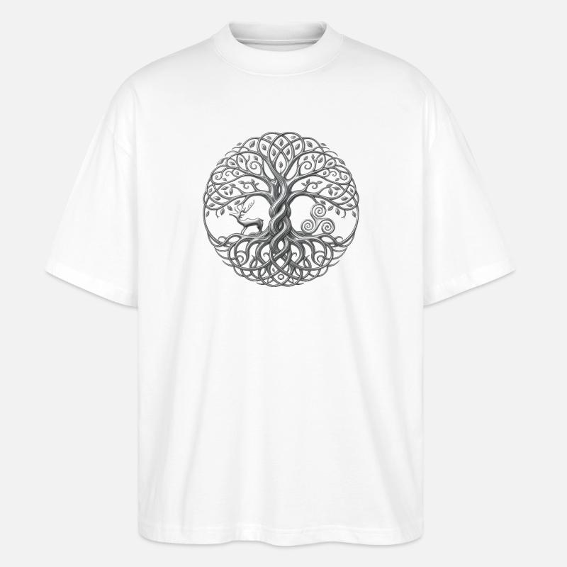 Weltenbaum Yggdrasil - Stanley/Stella Oversized Unisex Bio T-Shirt Blaster 2.0 - Weiß
