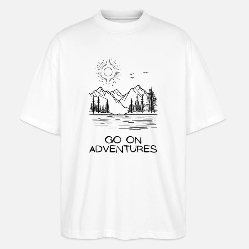 Black surface unique - Stanley/Stella Oversized Unisex Organic T-shirt Blaster 2.0 - white