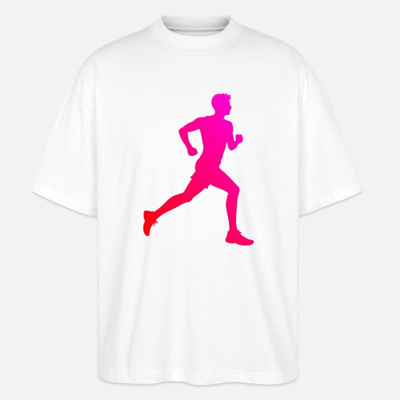 Geschenkidee für einen Running mit Running - Stanley/Stella Oversized Unisex Bio T-Shirt Blaster 2.0 - Weiß