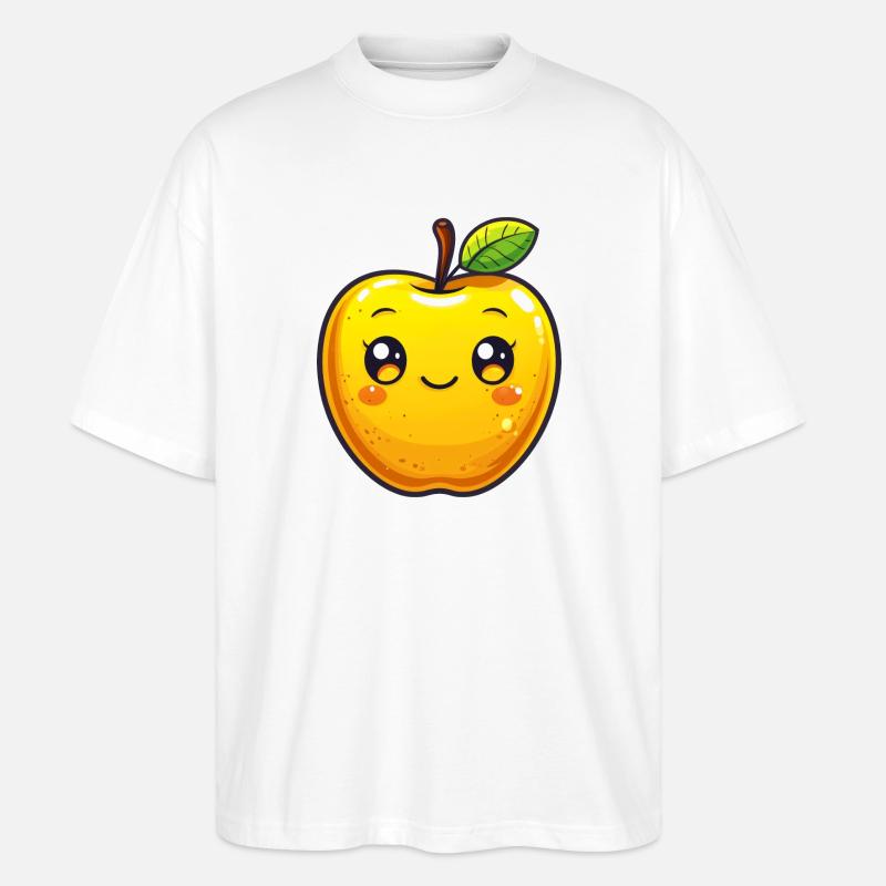 Apfel Kinder Sujet - Stanley/Stella Oversized Unisex Bio T-Shirt Blaster 2.0 - Weiß