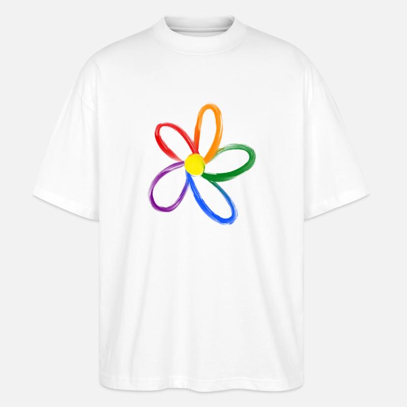 Blume - Stanley/Stella Oversized Unisex Bio T-Shirt Blaster 2.0 - Weiß