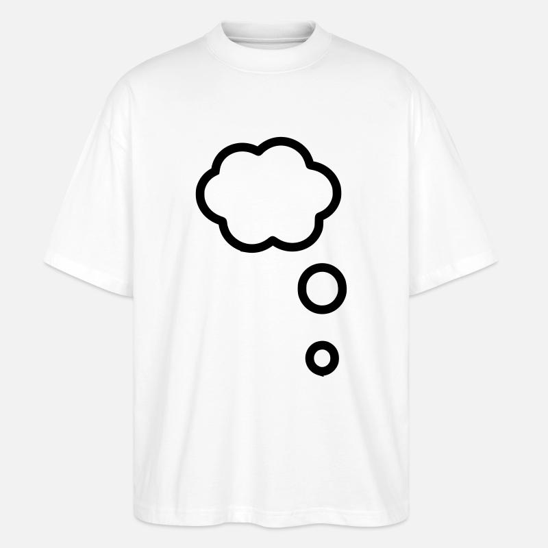 Denkblase - Stanley/Stella Oversized Unisex Bio T-Shirt Blaster 2.0 - Weiß