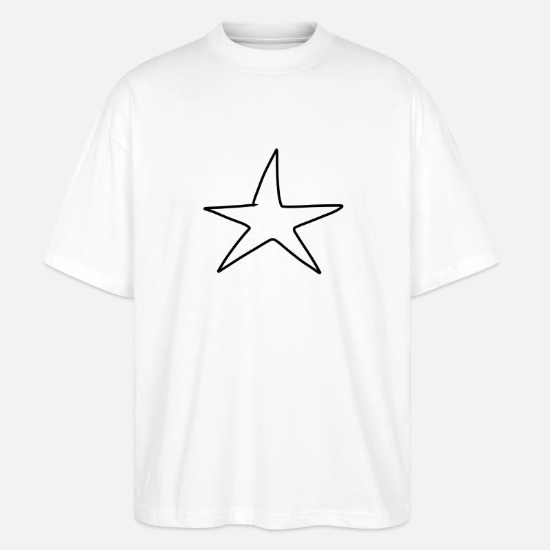 Stern symbol muster - Stanley/Stella Oversized Unisex Bio T-Shirt Blaster 2.0 - Weiß