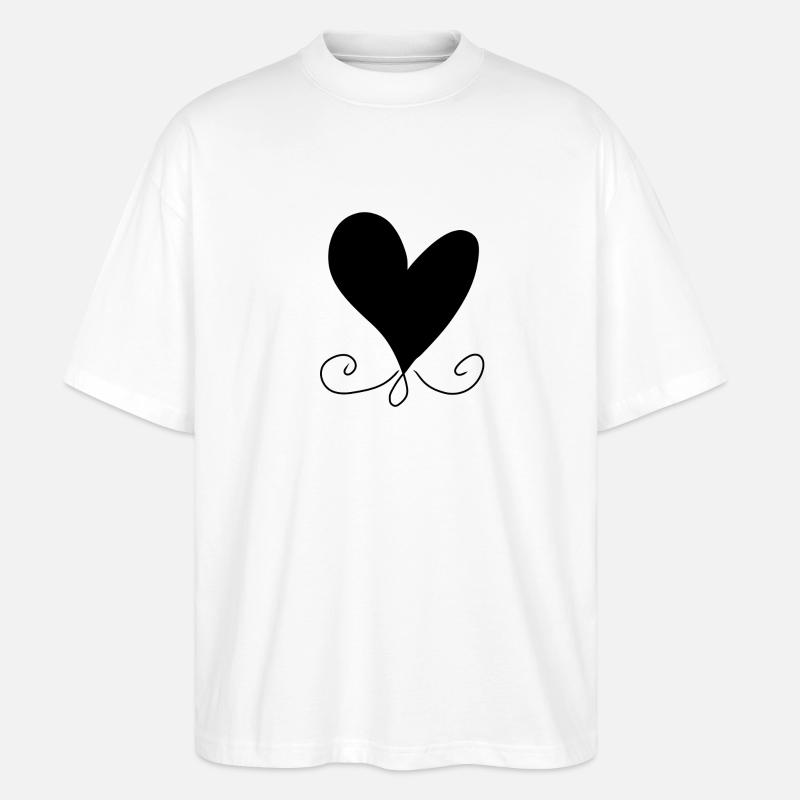 Herz Muster Symbol - Stanley/Stella Oversized Unisex Bio T-Shirt Blaster 2.0 - Weiß