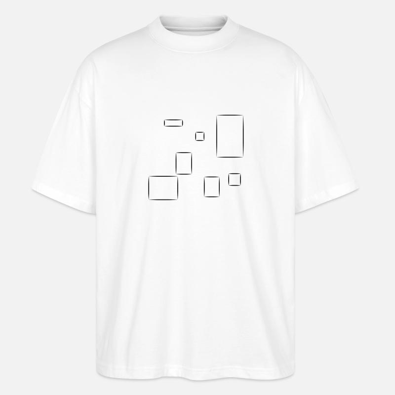 Pattern Square Square Symbols Shape - Stanley/Stella Oversized Unisex Organic T-shirt Blaster 2.0 - white