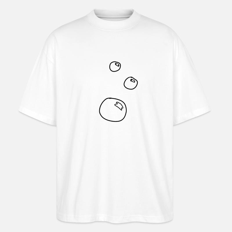 Soap bubbles forming circles - Stanley/Stella Oversized Unisex Organic T-shirt Blaster 2.0 - white