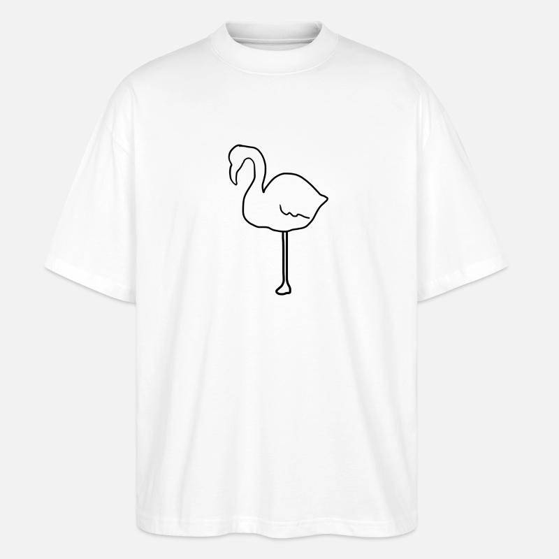 flamingo tier symbol - Stanley/Stella Oversized Unisex Bio T-Shirt Blaster 2.0 - Weiß