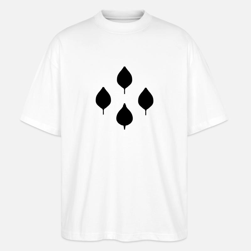 vier Blätter blatt natur - Stanley/Stella Oversized Unisex Bio T-Shirt Blaster 2.0 - Weiß