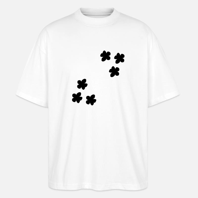 Fleurs, Fleur, Plante, Forme, - T-shirt bio Blaster 2.0 coupe oversize Stanley/Stella Unisexe - blanc