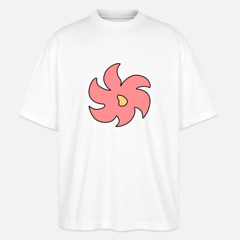 Symbole Plante Fleur Rose - T-shirt bio Blaster 2.0 coupe oversize Stanley/Stella Unisexe - blanc