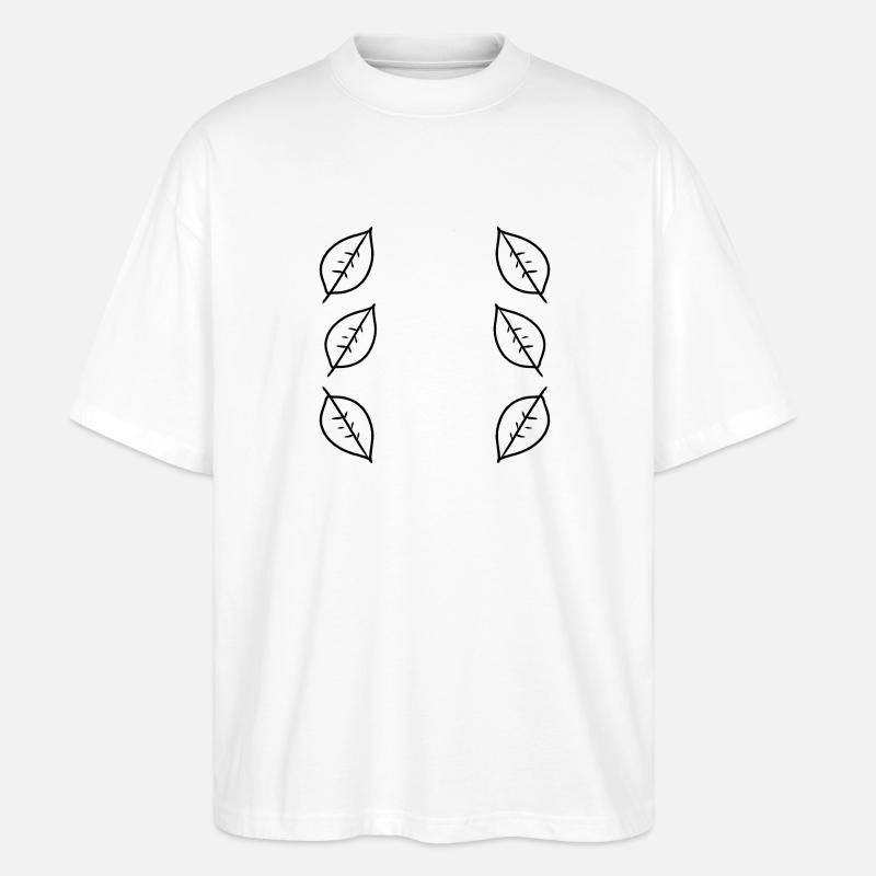 Pattern Leaf Leaves Frame Nature - Stanley/Stella Oversized Unisex Organic T-shirt Blaster 2.0 - white