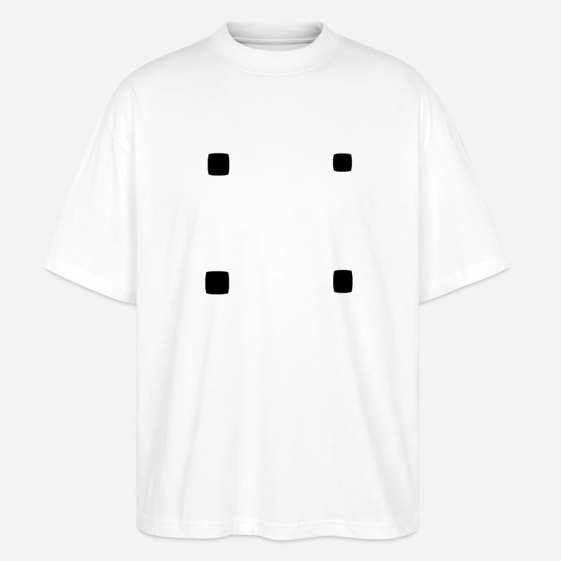 Square Square Shape Icon Four - Stanley/Stella Oversized Unisex Organic T-shirt Blaster 2.0 - white