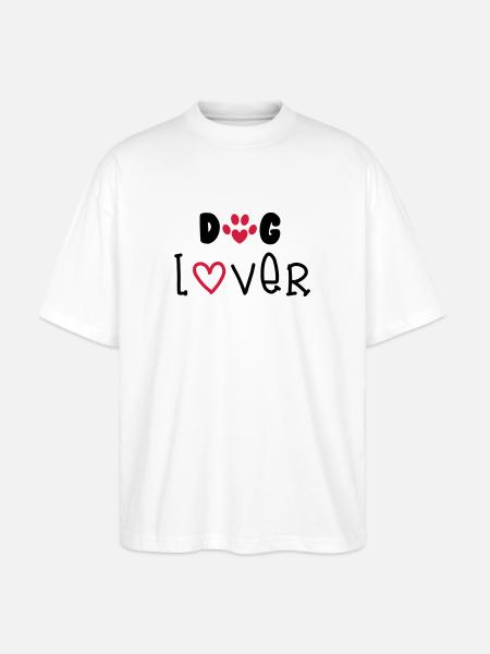 Dog Lover - Stanley/Stella Oversized Unisex Organic T-shirt Blaster 2.0 - white