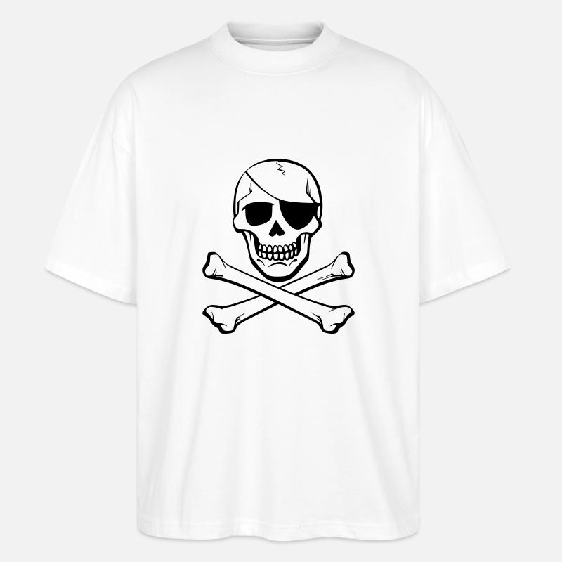 pirat 3 - Stanley/Stella Oversized Unisex Bio T-Shirt Blaster 2.0 - Weiß