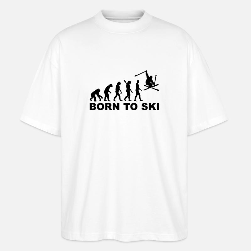 Ski - Stanley/Stella Oversized Unisex Bio T-Shirt Blaster 2.0 - Weiß