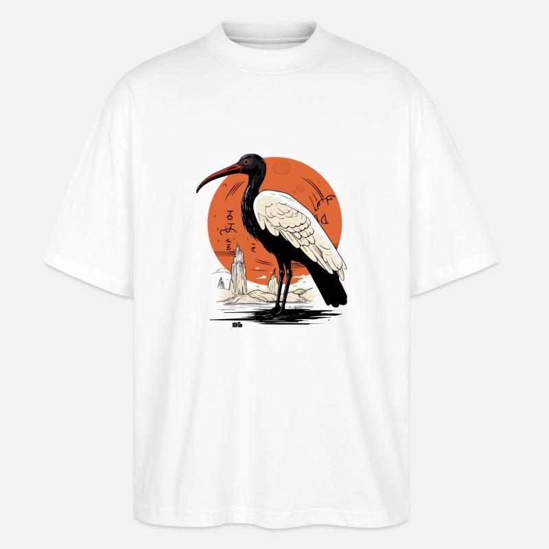Ägyptisches ibis n°3 - Stanley/Stella Oversized Unisex Bio T-Shirt Blaster 2.0 - Weiß