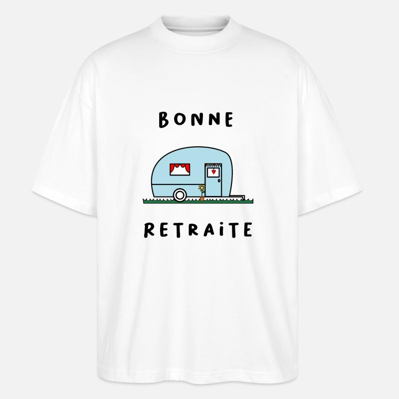 RETRAITE. RETRAITE. RETRAITEE. RETRAITE - T-shirt bio Blaster 2.0 coupe oversize Stanley/Stella Unisexe - blanc