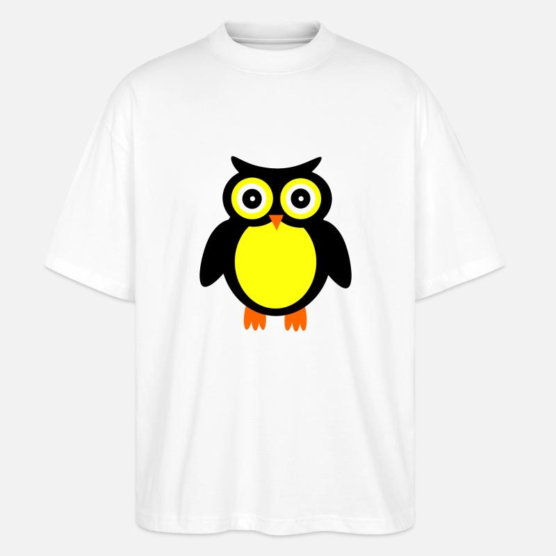 Eule - Stanley/Stella Oversized Unisex Bio T-Shirt Blaster 2.0 - Weiß