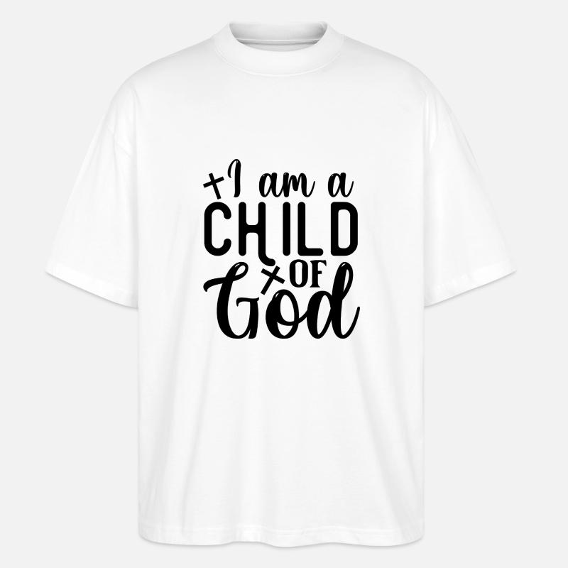 Kind Gottes - Stanley/Stella Oversized Unisex Bio T-Shirt Blaster 2.0 - Weiß