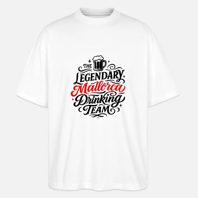Mallorca Drinking Team Urlaub - Stanley/Stella Oversized Unisex Bio T-Shirt Blaster 2.0 - Weiß