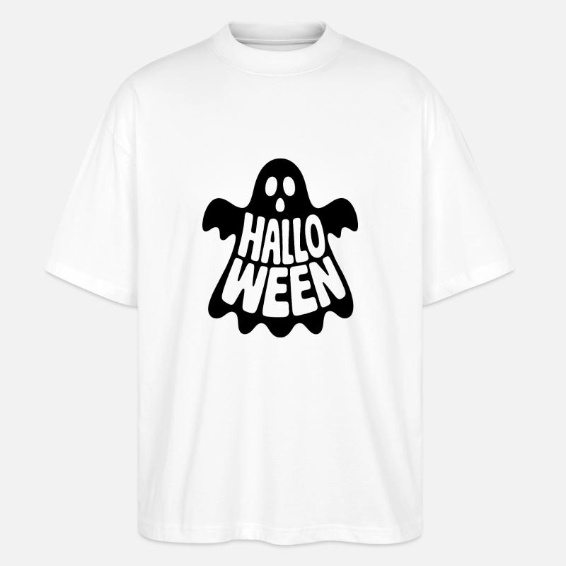 Ghost - Cooles Halloween Logo - Stanley/Stella Oversized Unisex Bio T-Shirt Blaster 2.0 - Weiß