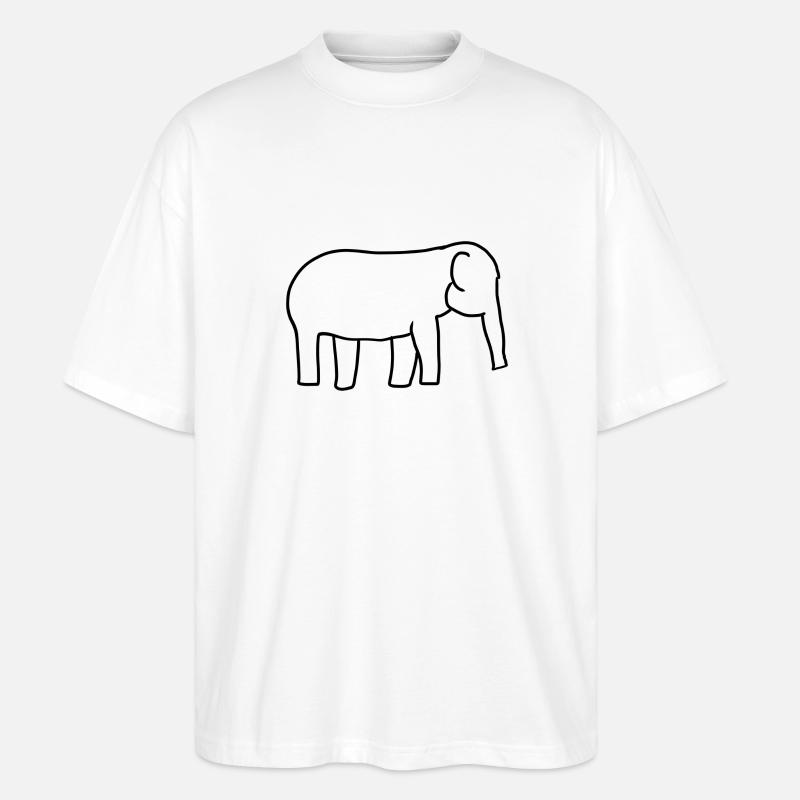 elefant tier symbol - Stanley/Stella Oversized Unisex Bio T-Shirt Blaster 2.0 - Weiß