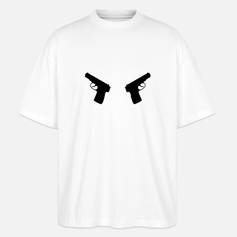 Pistolen - Stanley/Stella Oversized Unisex Bio T-Shirt Blaster 2.0 - Weiß
