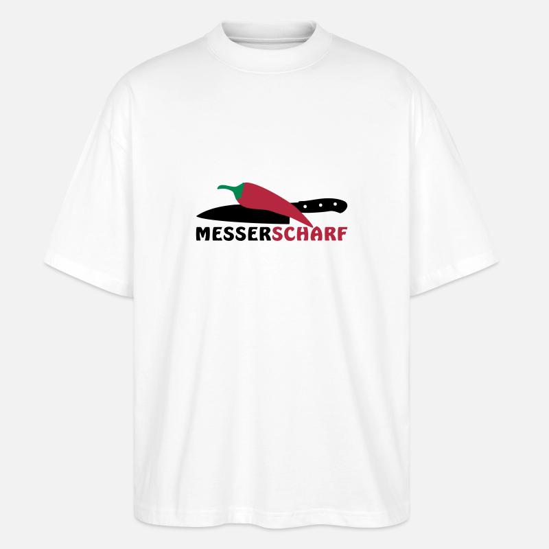MESSERSCHARF - Stanley/Stella Oversized Unisex Bio T-Shirt Blaster 2.0 - Weiß