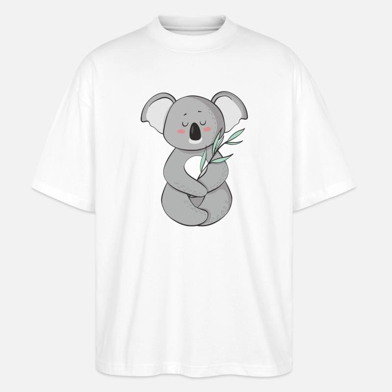 koala - Stanley/Stella Oversized Unisex Organic T-shirt Blaster 2.0 - white