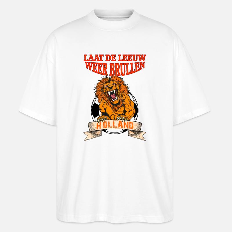 Lasst den Löwen brüllen - Stanley/Stella Oversized Unisex Bio T-Shirt Blaster 2.0 - Weiß