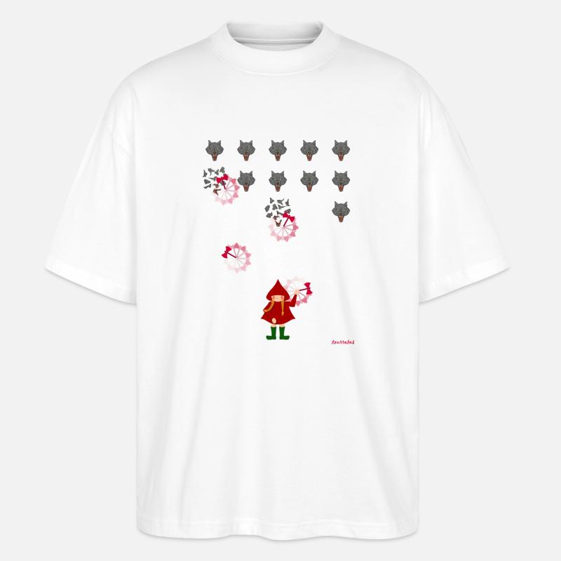 Rotkäppchen spielen - Stanley/Stella Oversized Unisex Bio T-Shirt Blaster 2.0 - Weiß